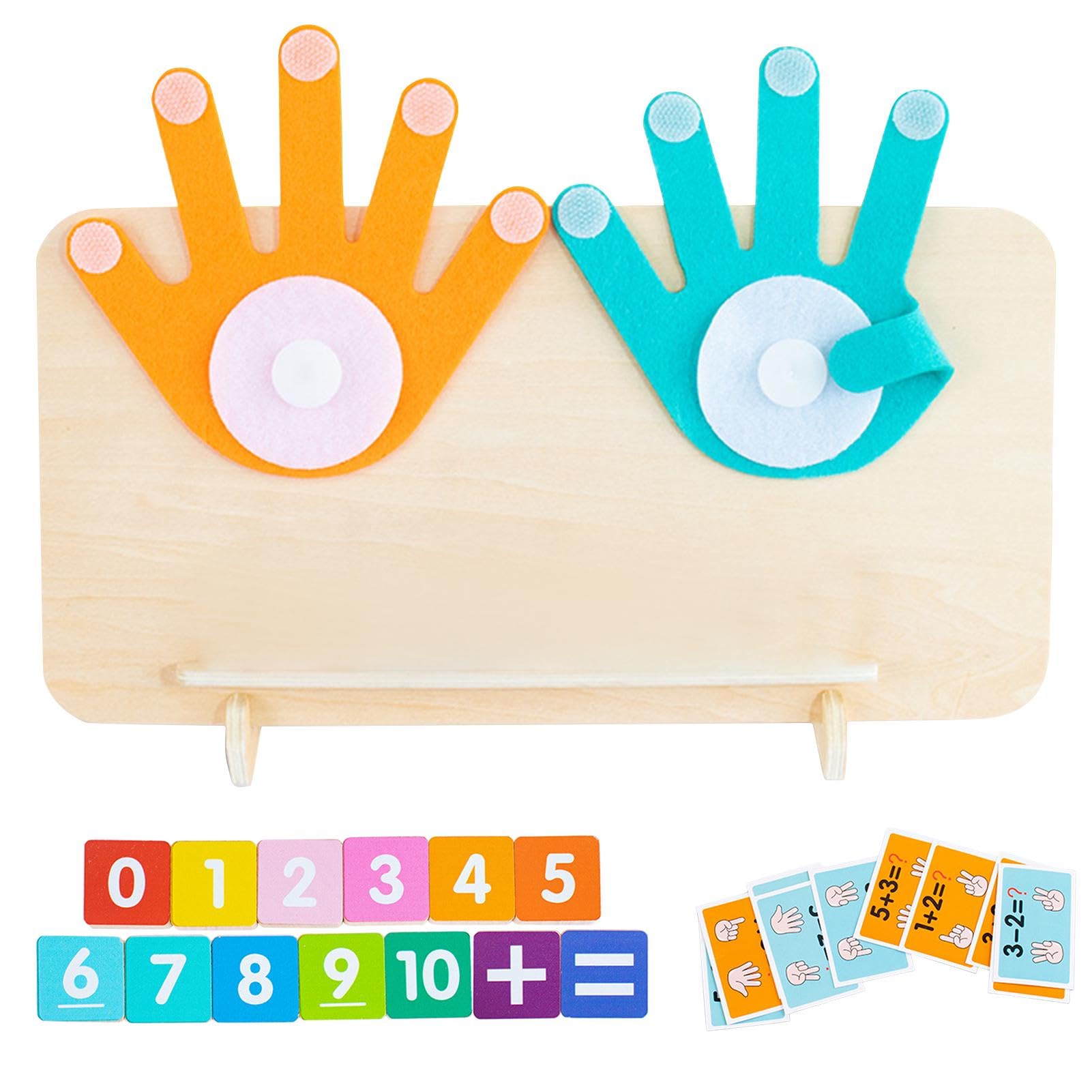 Balana 26pcs Educational Learning Number Montessori Toy for Toddler, Finger Counting Math Toys, Homeschool Supplies for Math Manipulates, Teaching Early Education Toys for Kid