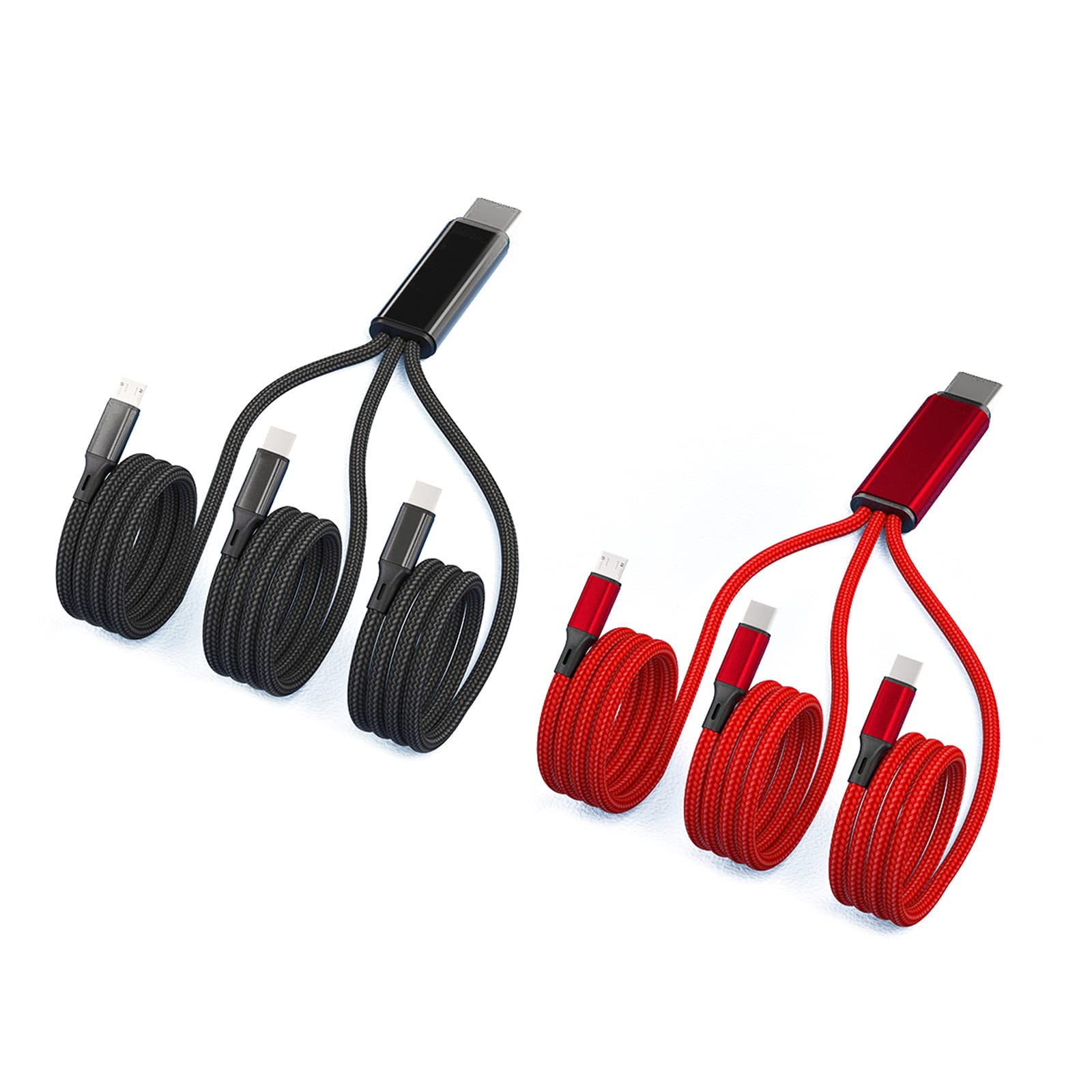 2 A kabel do ładowania Multi USB 3 w 1 uniwersalny przewód nylonowy pleciony 3-1