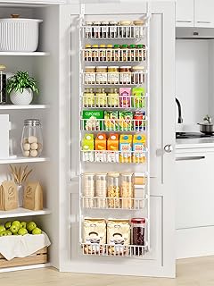 Delamu Over The Door Pantry Organizer, 8-Tier Pantry Door Organizers and...