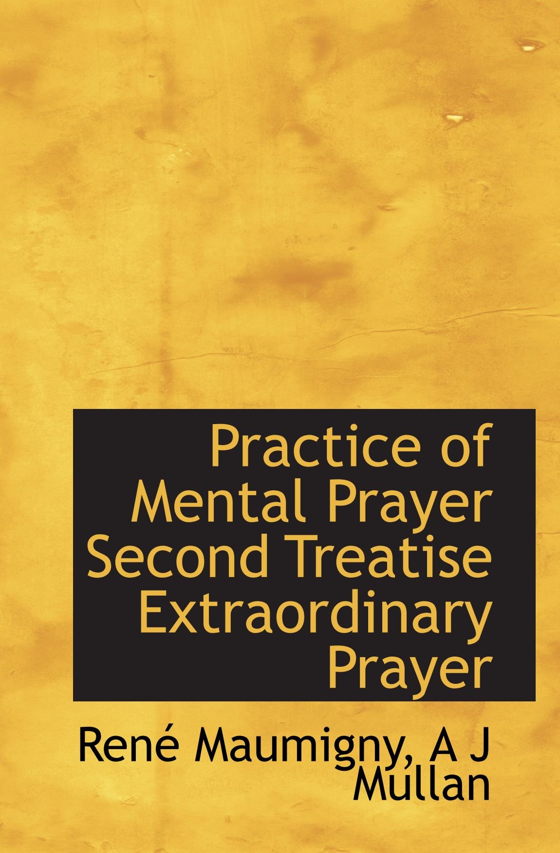 Practice of Mental Prayer Second Treatise Extraordinary Prayer