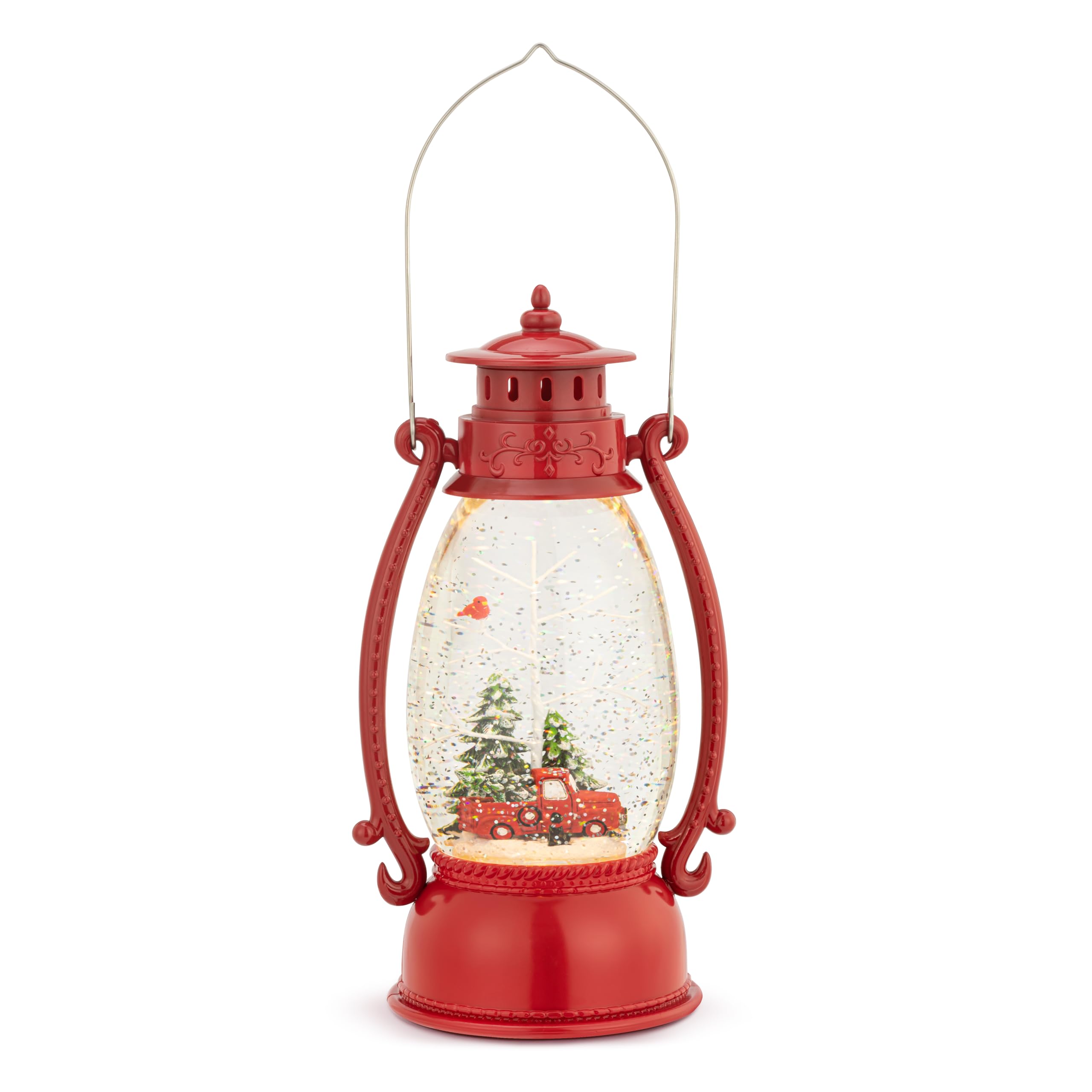 Amazon.com: DEMDACO Holly Lodge LED Vintage Red Truck and Cardinal