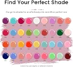 Phoenixy 42 PCS Gel Nail Polish, 36 Colors Nail Polish Kit Blue Red White with Base Top Coat Glitter Matte Glossy Nail Set Gifts for Women -PCG9028