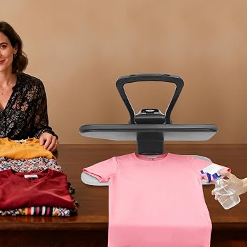 Large Steam Press Machine 1600W 26 Inch, Intelligent Steam Press 5 Fabric Modes 194-392F, With Spray Bottle, Pressing Cushion&Water Tank For Clothes Sheets Iron(Black,Style3)