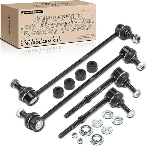 A-Premium Juego de 4 barras estabilizadoras delanteras y traseras, compatibles con Chevrolet Captiva Sport 2012-2015, Suzuki XL-7 2007-2009, Saturn