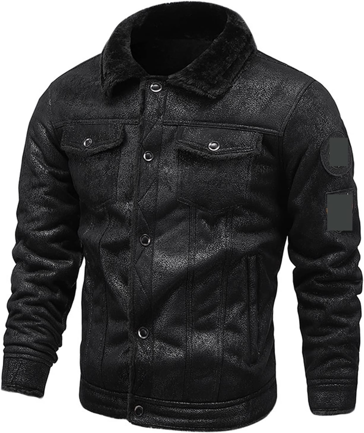 Men Leather Jacket Autumn Thick Warm Fleece Leather Jacket Coat Men Winter Outwear Casual Biker Leather Jackets