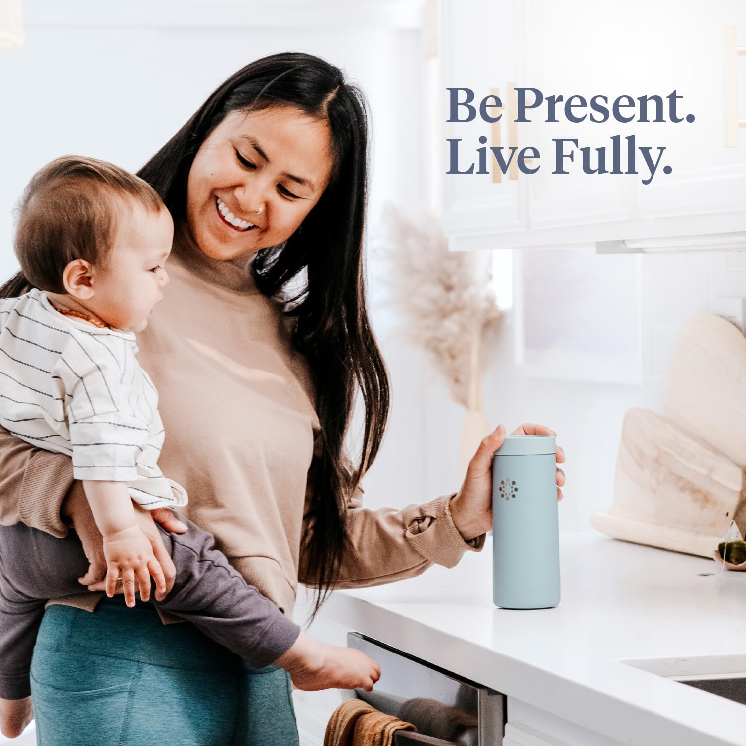 Lifefactory 16-Ounce Stainless Steel Vacuum-Insulated Tumbler, Stone Gray