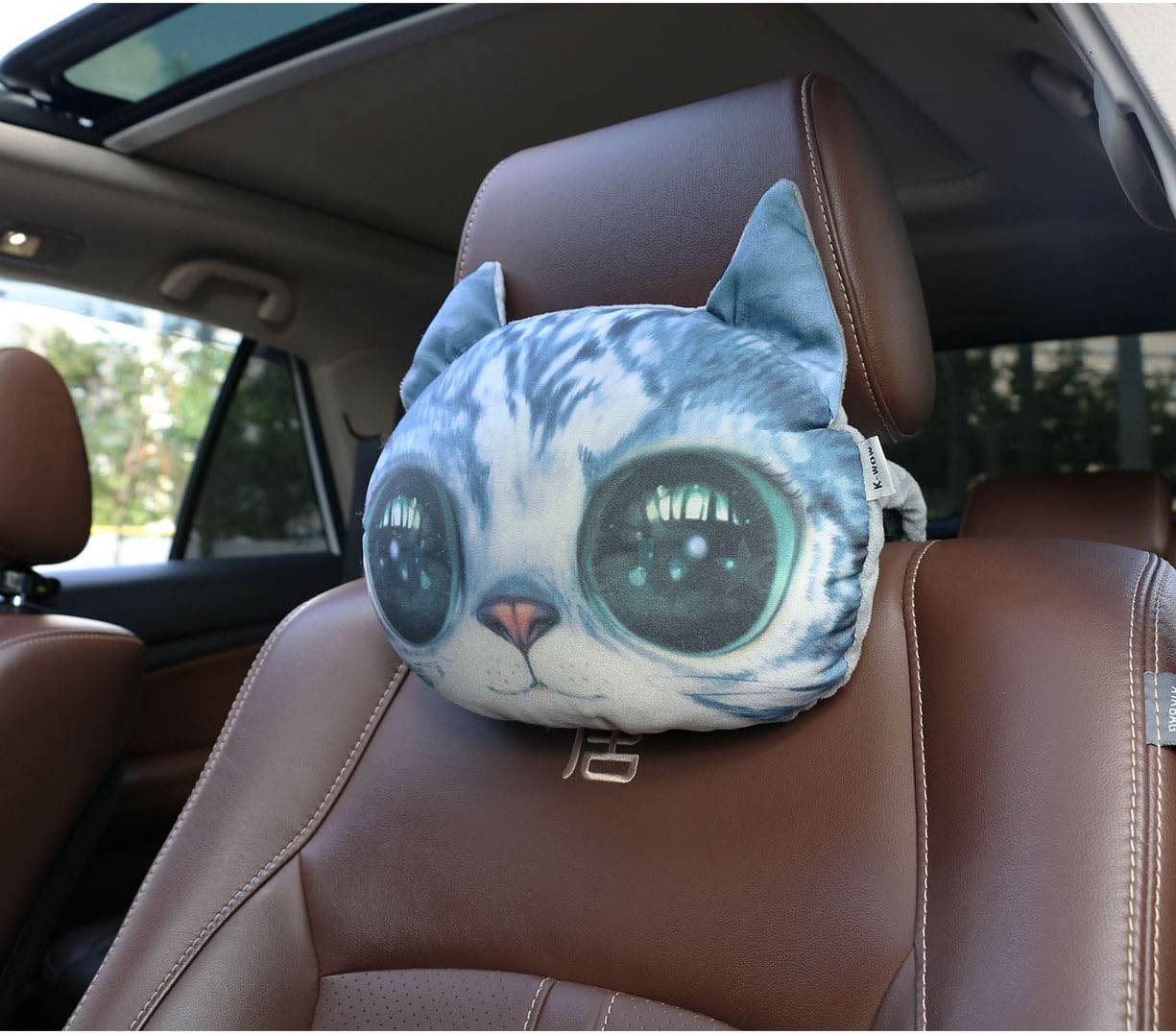VXAR Car Headrest Pillow Cat Pet Auto (Pupil cat)