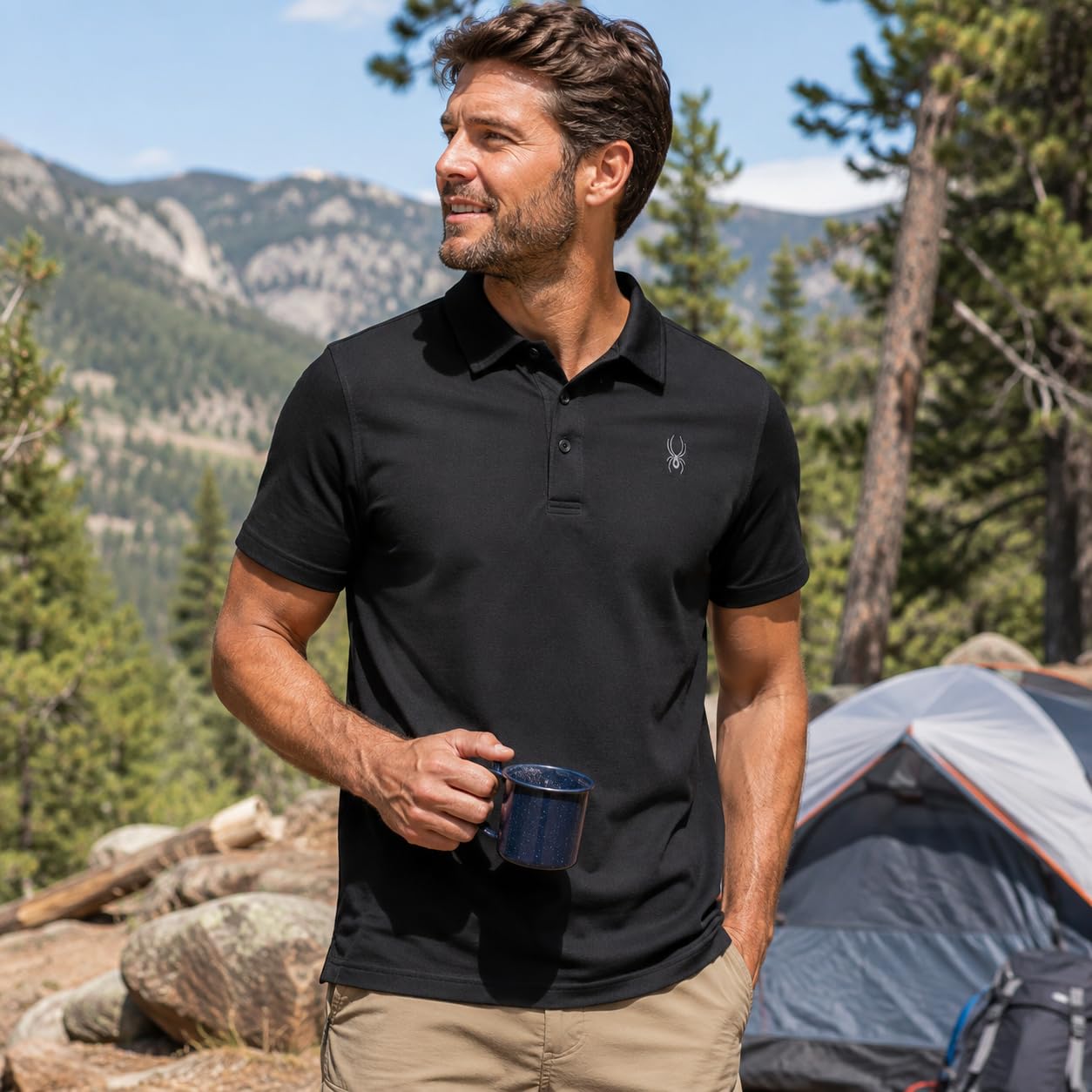 Spyder M Golf Perf Polo SS Polo Uomo (Pacco da 1)