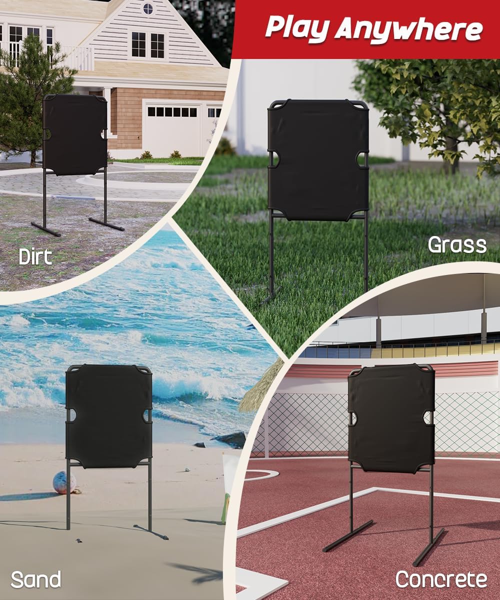 Garbuildman Baseball Strike Zone Target for Plastic Balls, Portable Metal Frame Pitching & Hitting Training Tool for Outdoor