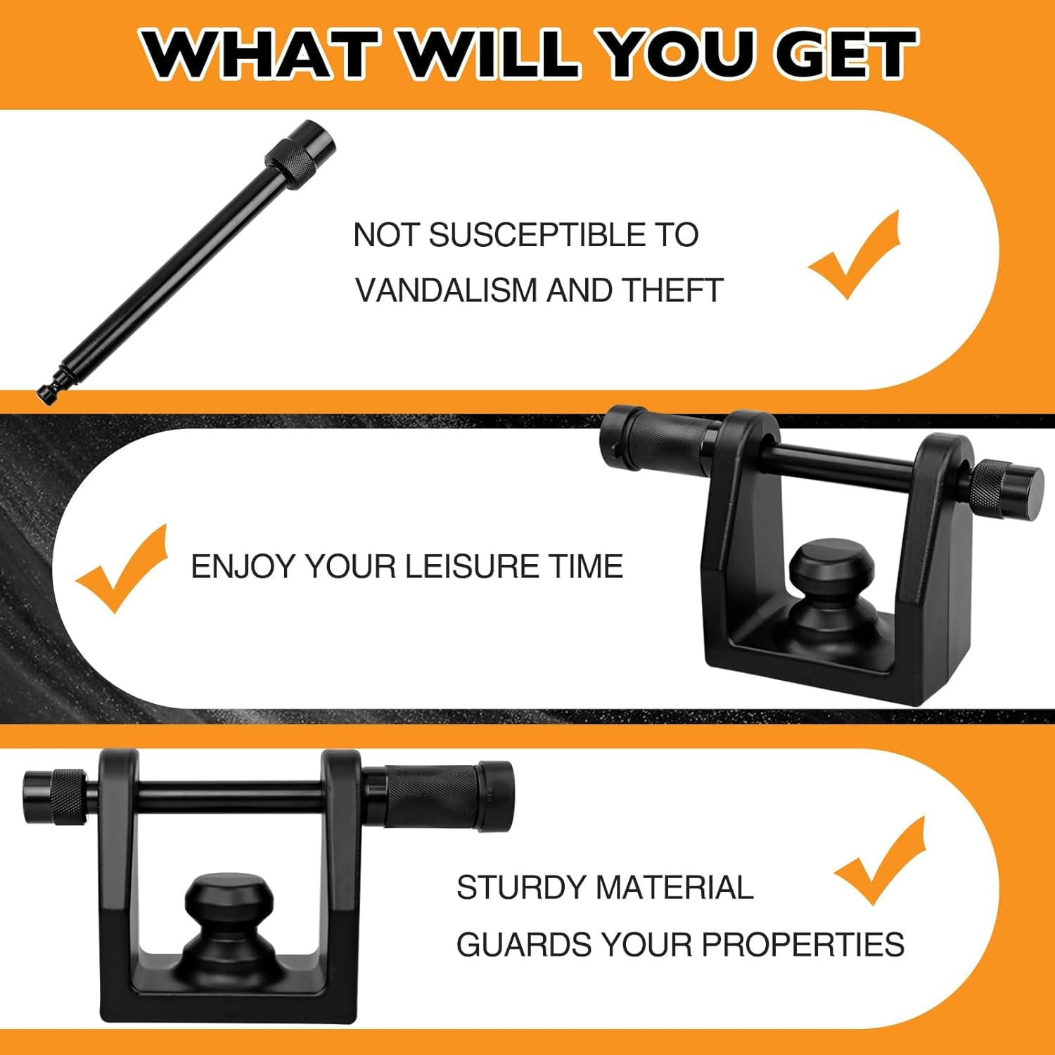 HQPASFY TL-20 Hitch Lock Fits for Bulldog Style Couplers, Hitch Coupler Lock with Pin Lock, Heavy-Duty Trailer Hitch Lock for Bulldog Style Couplers - Black