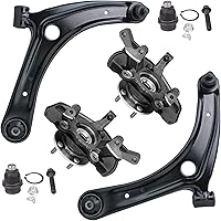 Vista 75 de Detroit Axle - Kit de suspensión delantera RWD para Chrysler 300 Dodge Challenger Charger Magnum, brazos de control superior con barras