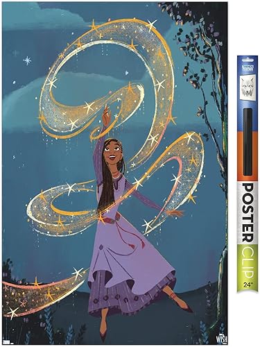 Trends International Disney Wish - Póster de collage 6 (Asha) para pared