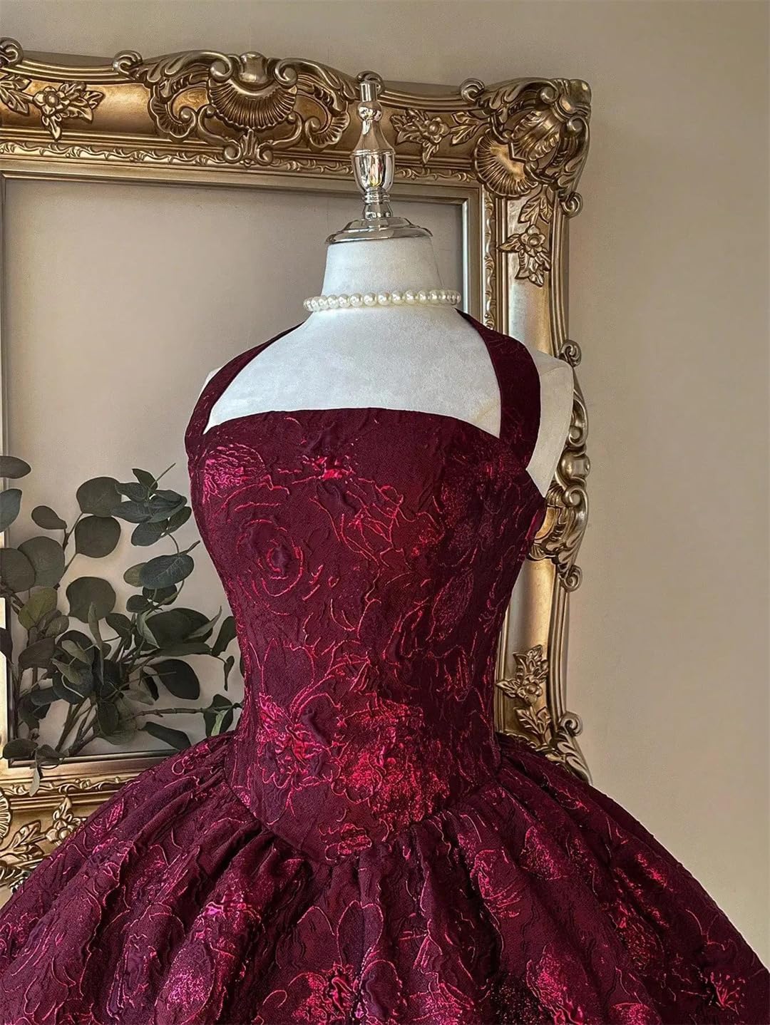 Women's Textured Backless A Line Mini Gown