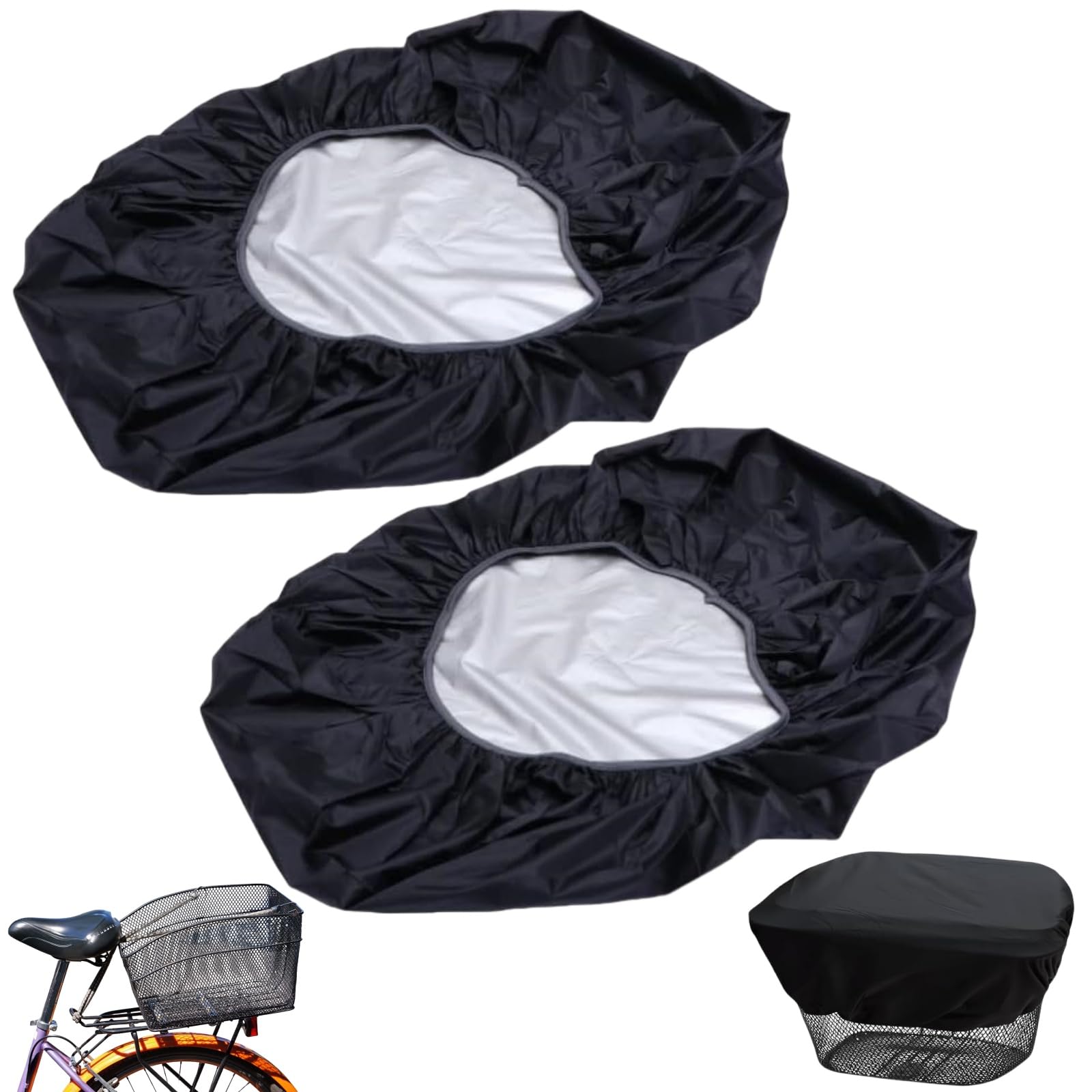 ZDL Bicycle Basket Liner - Bicycle Basket Waterproof Rain Cover for Most Scooter Tricycle Baskets