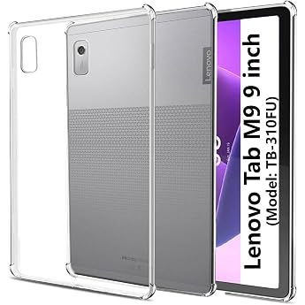 easyBee Case Compatible with Lenovo Tab M9 TB310FU 9 Inch Case Ultra Thin Silicone Shockproof Back Cover HD Transparent TPU Tablet Protective Case for Tab M9 HD 9 Inch - Clear Transparent