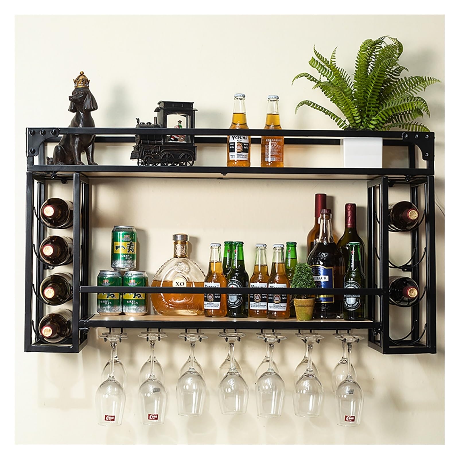 Étagère d'affichage de bouteille d'alcool pour bar et salon