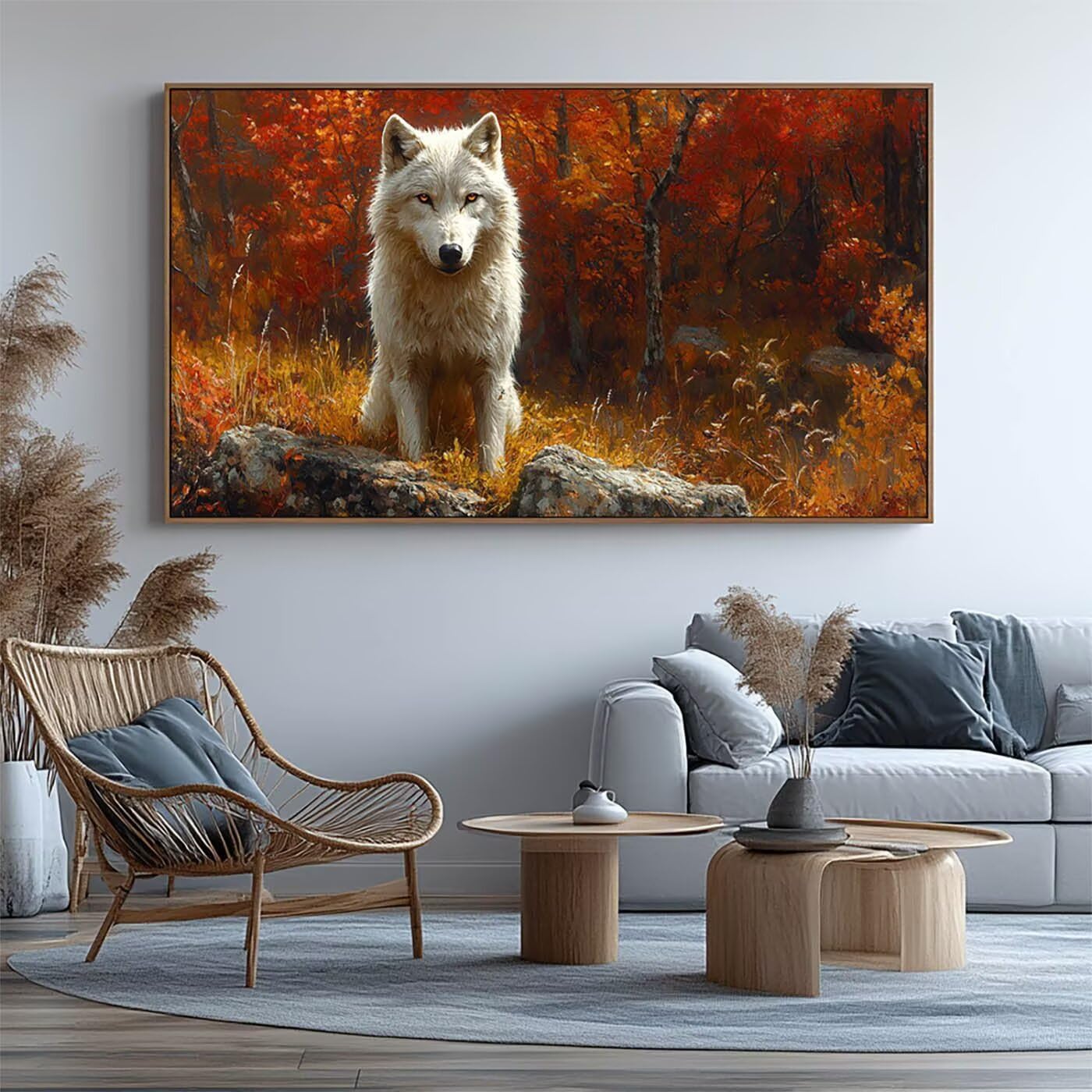 Zestawy sztuki diamentowej 5D wilk dla dorosłych, krajobraz, malarstwo diamentowe, kryształ, sztuka, haft krzyżykowy, zestaw do haftowania, 61 x 112 cm, do samodzielnego malowania według numerów, z