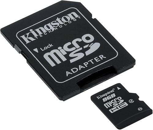 Tarjeta microSDHC Kingston de clase 4 y con adaptador SD, Negro