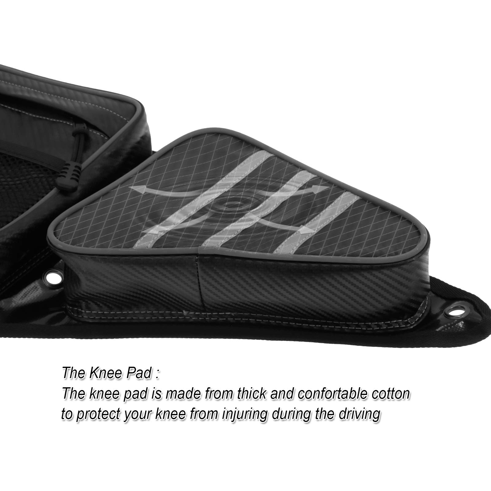 HDBUBALUS UTV Side Door Storage Bags With Knee Pad For Polaris RZR 2014-2019