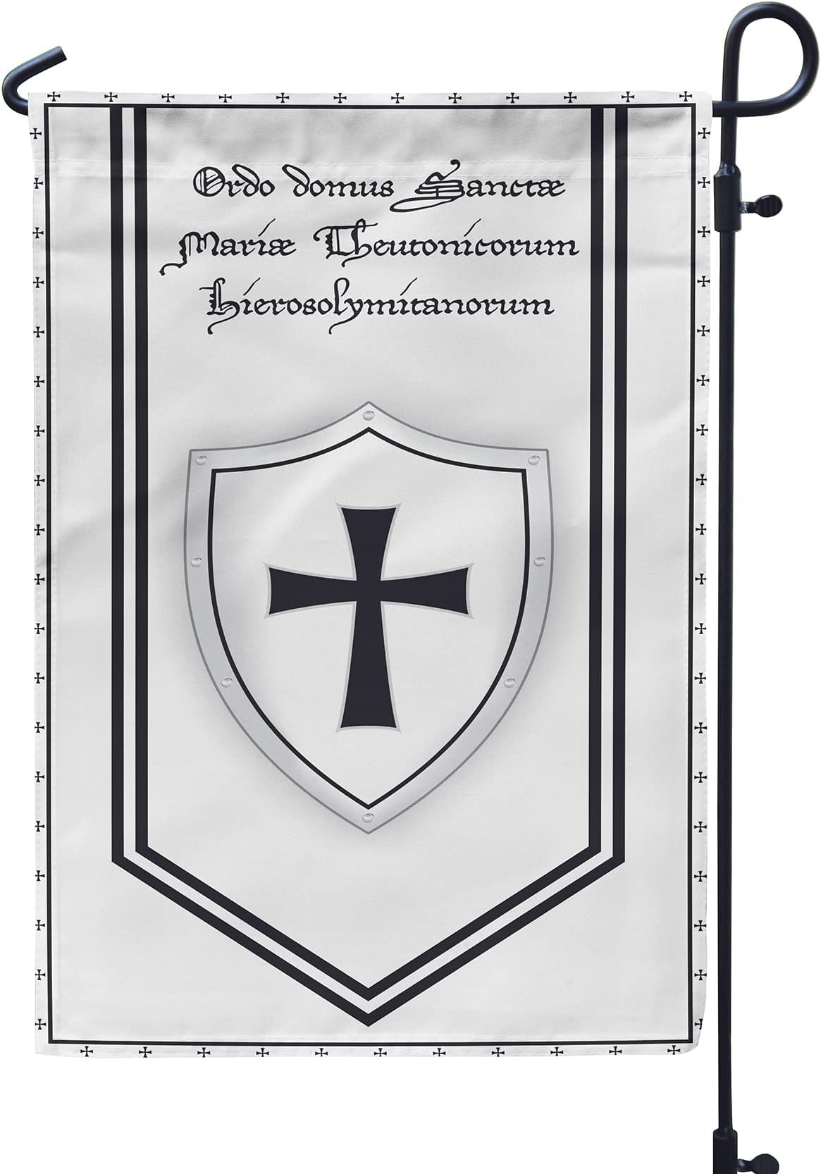 Order of the Holy Sepulchre of Jerusalem Cross 12x19 Inches Double Sided Garden Flag (ORDER OF THE HOLY SEPULCHRE OF JERUSALEM CROSS)