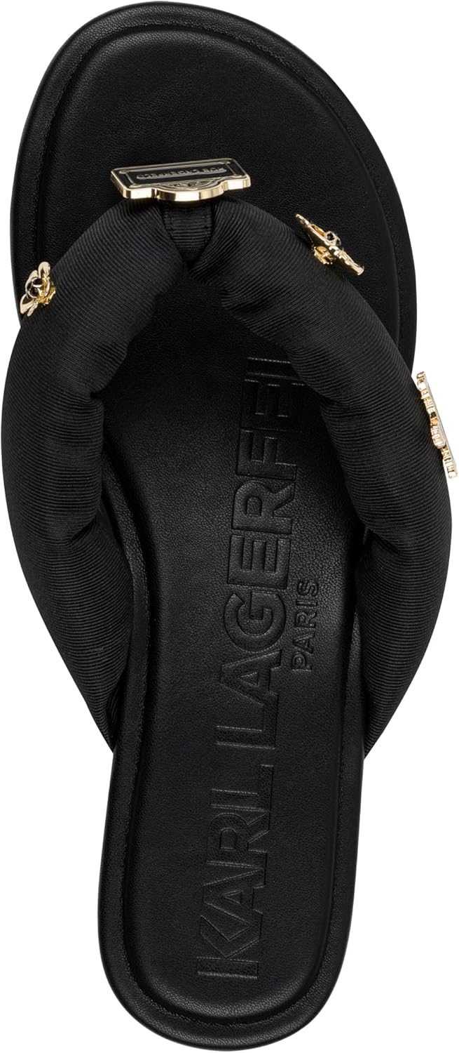 KARL LAGERFELD womens Ceejay Thong Flip Flop With Pins - Image 2