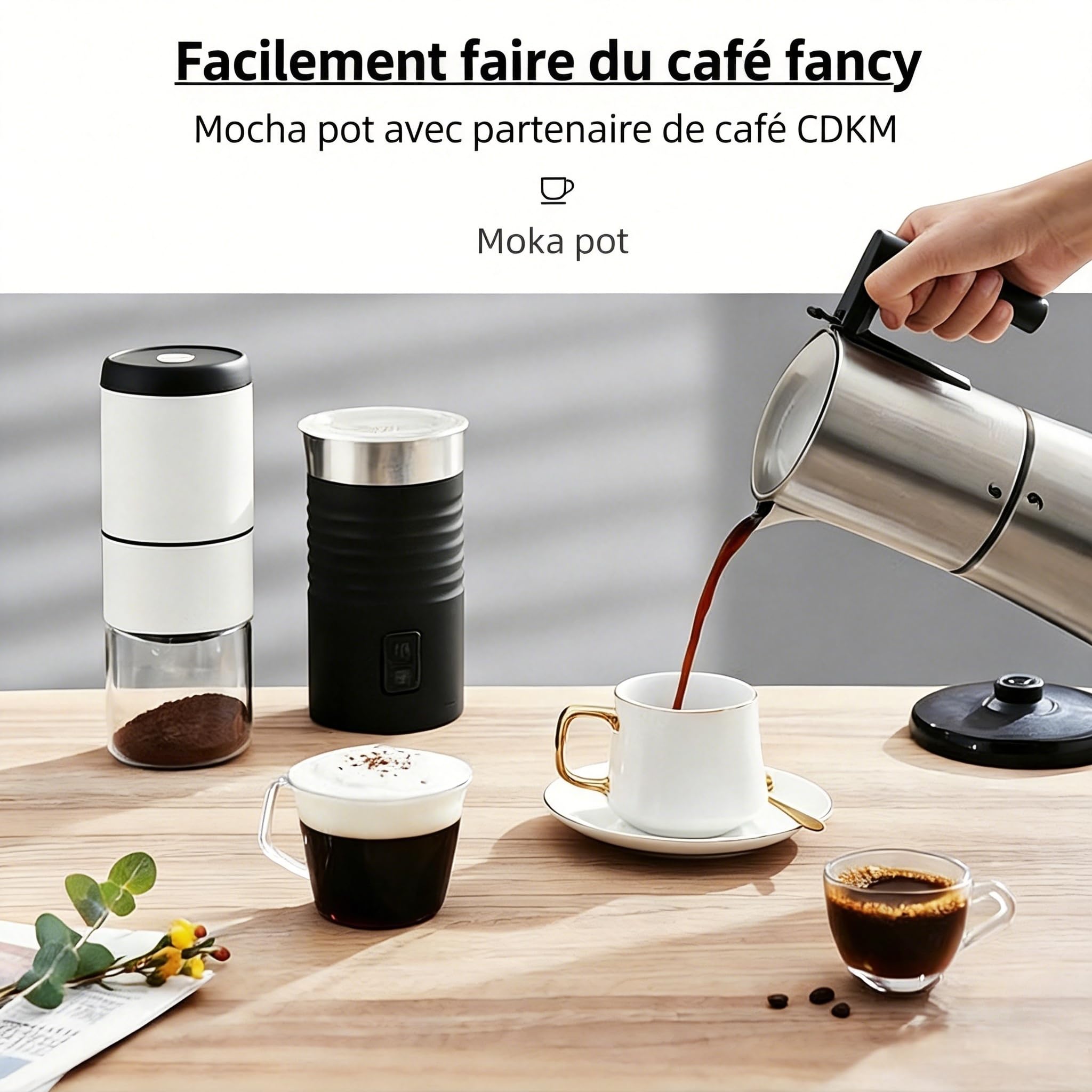 Cafetière électrique moka Mise hors tension automatique(340 ml)