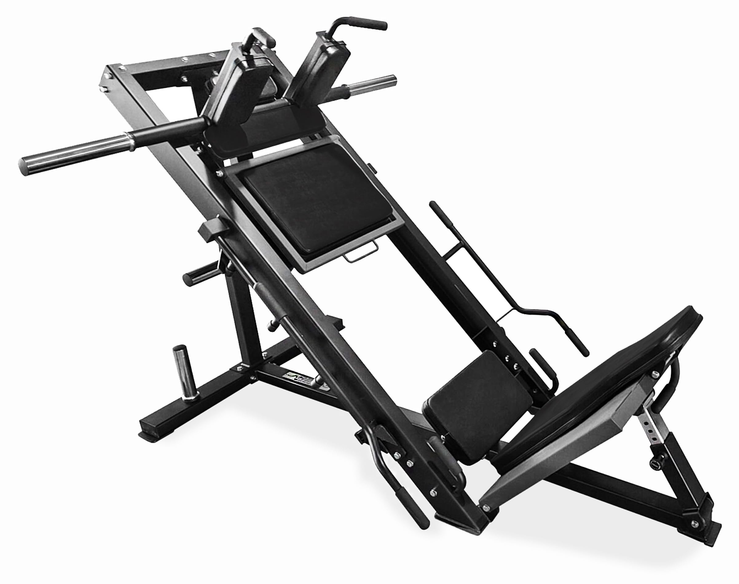 JK Fitness【Combo Leg Press 45° / Hack Squat Professionale】Pressa Gambe-Squat Machine 4 Perni Ø Foro Dischi 50 mm, Carico Max 350 kg, Struttura Acciaio, Salvaspazio Home & Studio Gym