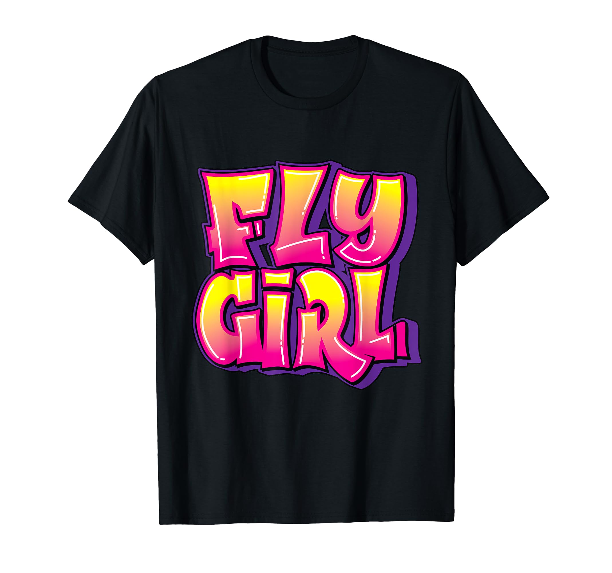 Beez Hip-Hop ClothingFly Girl Hip Hop 80s 90s Dance B-Girl Urban Graffiti Style T-Shirt