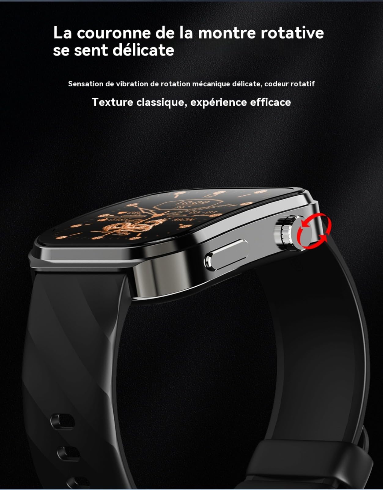 Męski smartwatch z zakrzywionym wyświetlaczem 3D 2,2 cala, połączenia Bluetooth, tętno, ciśnienie krwi, tlen krwi, sen, wodoodporny zegarek sportowy IP68