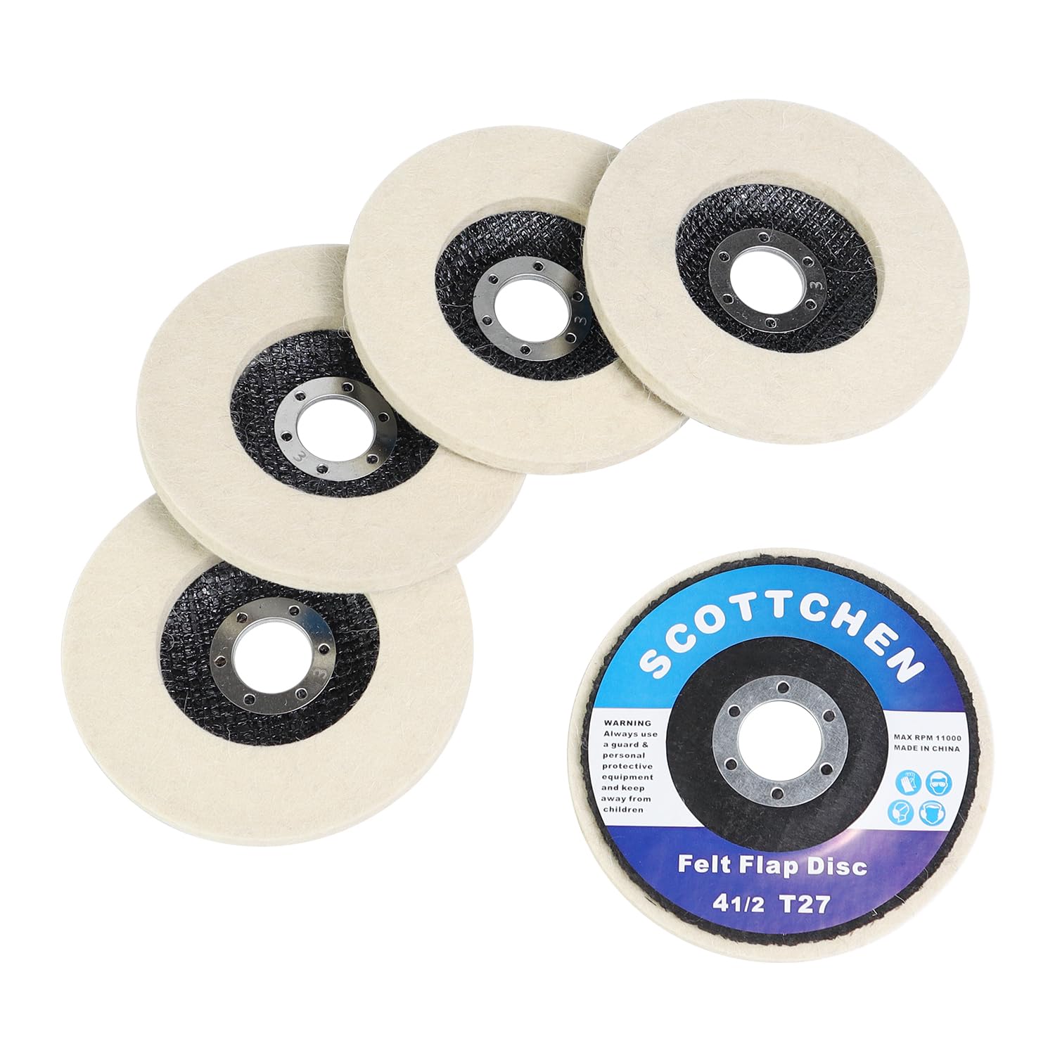 SCOTTCHEN Wool Polishing Discs - Mirror Finish -12
