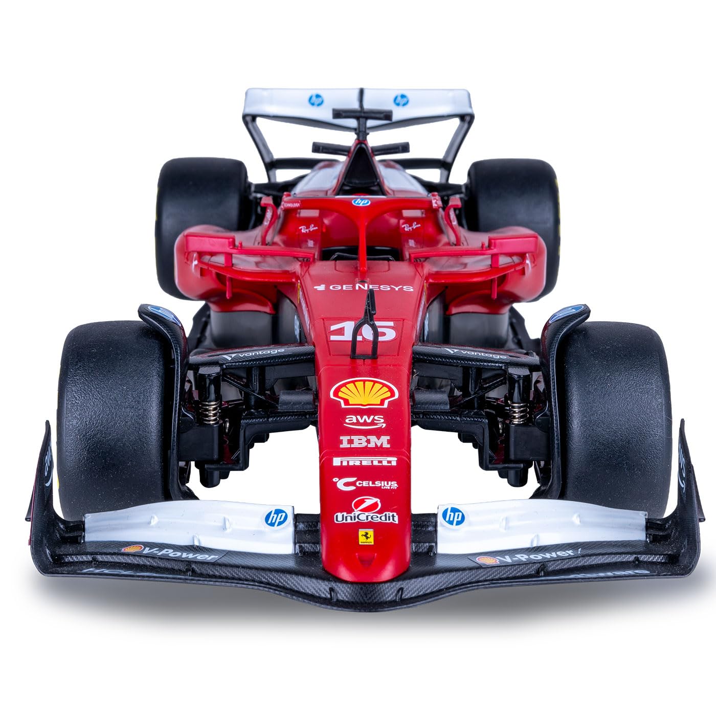 JAMARA 402259 Ferrari SF-25 1:12 czerwony 2,4 GHz RC samochód wyścigowy zdalnie sterowany model samochodu, zabawka dla dzieci od 6 lat, pomysł na prezent
