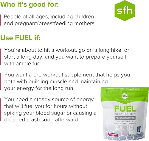 Miniatura 5 de SFH Proteína de suero de leche de combustible en polvo de gran sabor de suero alimentado con pasto  MCT y fibra para energía  Todo natural  Sin