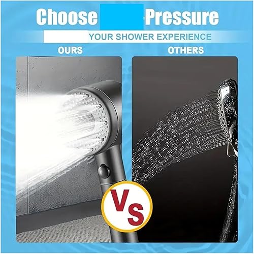 Miniatura 5 de Fit for Hollow Booster Shower Head Filter - Five-Speed Adjustable Shower Head for Home Bathroom Water Heater(Gray set)