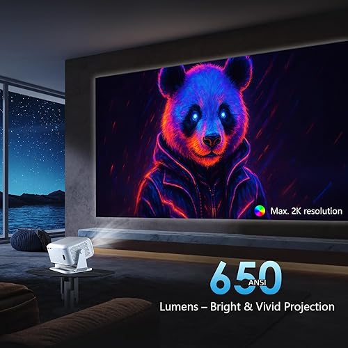 Miniatura 5 de Proyector inteligente con Netflix, Android 13, WiFi 6, Bluetooth 5.2, soporte 4K, Dolby Audio, enfoque automático, cine en casa portátil 1080P para