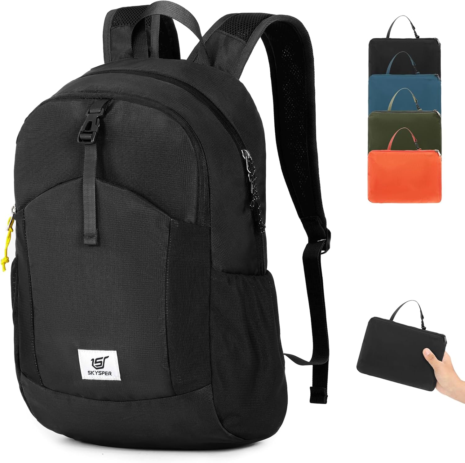 SKYSPER Sac à dos Pliable Antivol avec Protection RFID, 20L Sac à dos de Randonnée Petit Sac à dos pour Homme Femme Voyages Trekking Sport SKYSPER Sac à dos Pliable Antivol avec Protection RFID, 20L Sac à dos de Randonnée Petit Sac à dos pour Homme Femme Voyages Trekking Sport