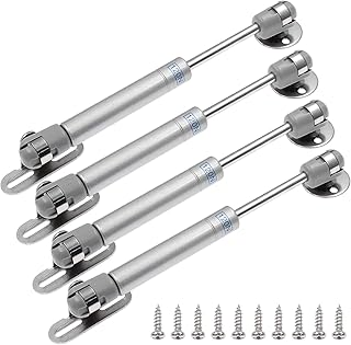 Hxchen 4Pcs Lift Support, 6 Inch Gas Strut, 120N Soft Close Hinges, Gas Spring, Lid Support, Kitchen Cabinet Hinges, Toy Box Hinges, Gas Shocks, Hydraulic Support Cabinet Hinge with Screws