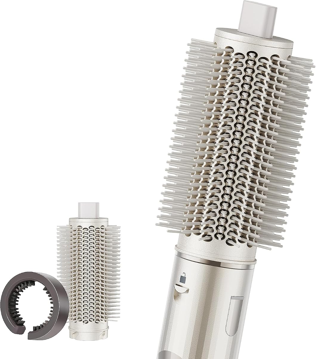 Round Brush for Shark Flex Style Attachment 1.5 in Curls & Volume | Fits HD400/430/432/435/440, Smooth Styling Add Volume Curls, Smooth Blowouts, Root Lift, All Hair Types, Bonus Cleaning Brush