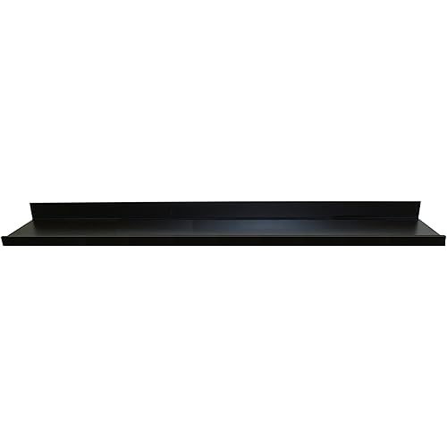 InPlace Shelving 9084684 72 in W x 4.5 in D x 3.5 in H Floating Shelf with Picture Ledge, Black
