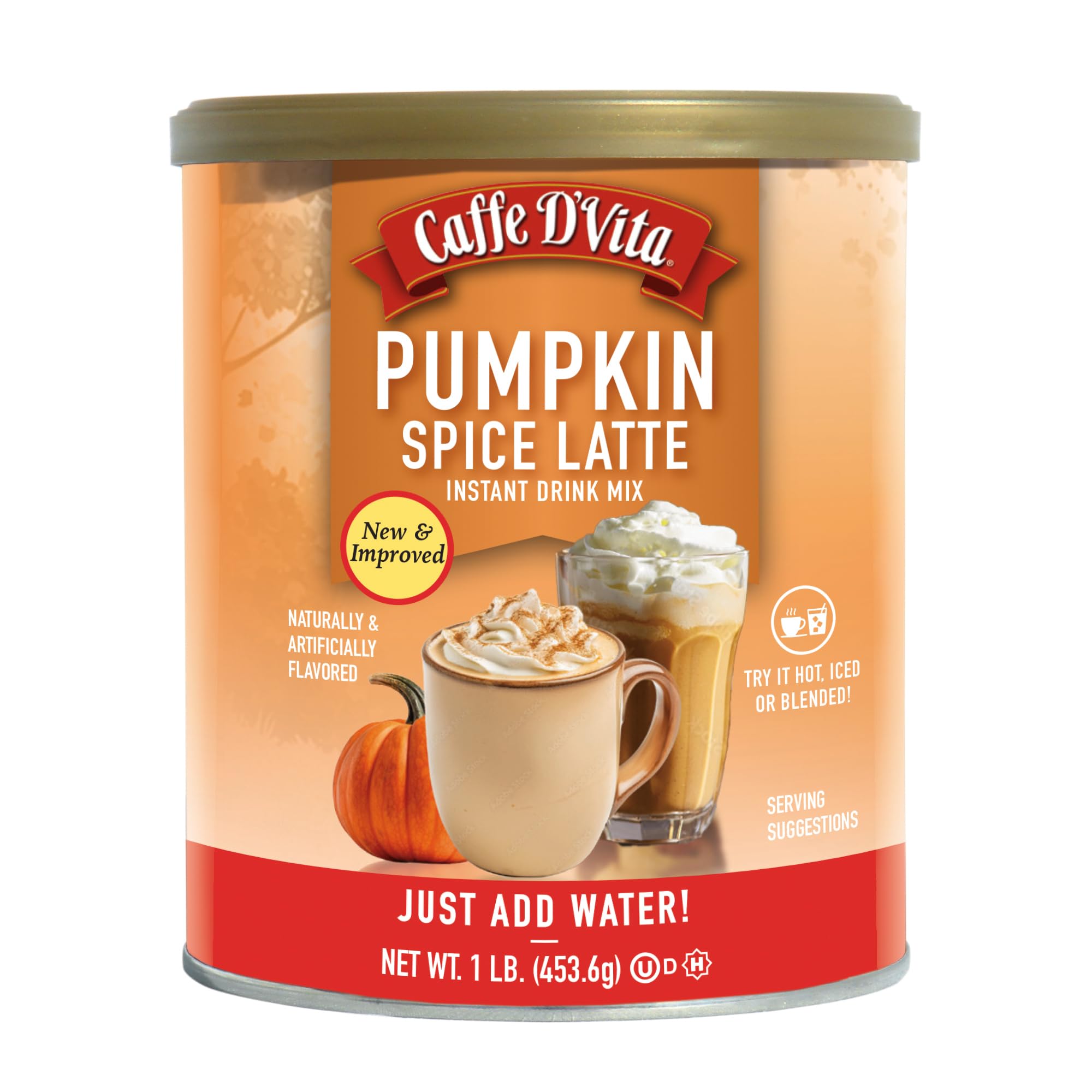 Amazon.com : Caffe D'Vita Pumpkin Spice Latte Cappuccino - Instant