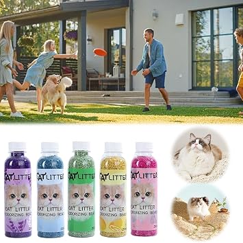 Busstier Kedi Kumu Koku Giderici Granül Parfüm - Uzun Süreli Ferahlık Sunan Kedi Kumu Kokusu Giderici, Etkili Koku Nötrleştirici 250 Ml (Lavanta)