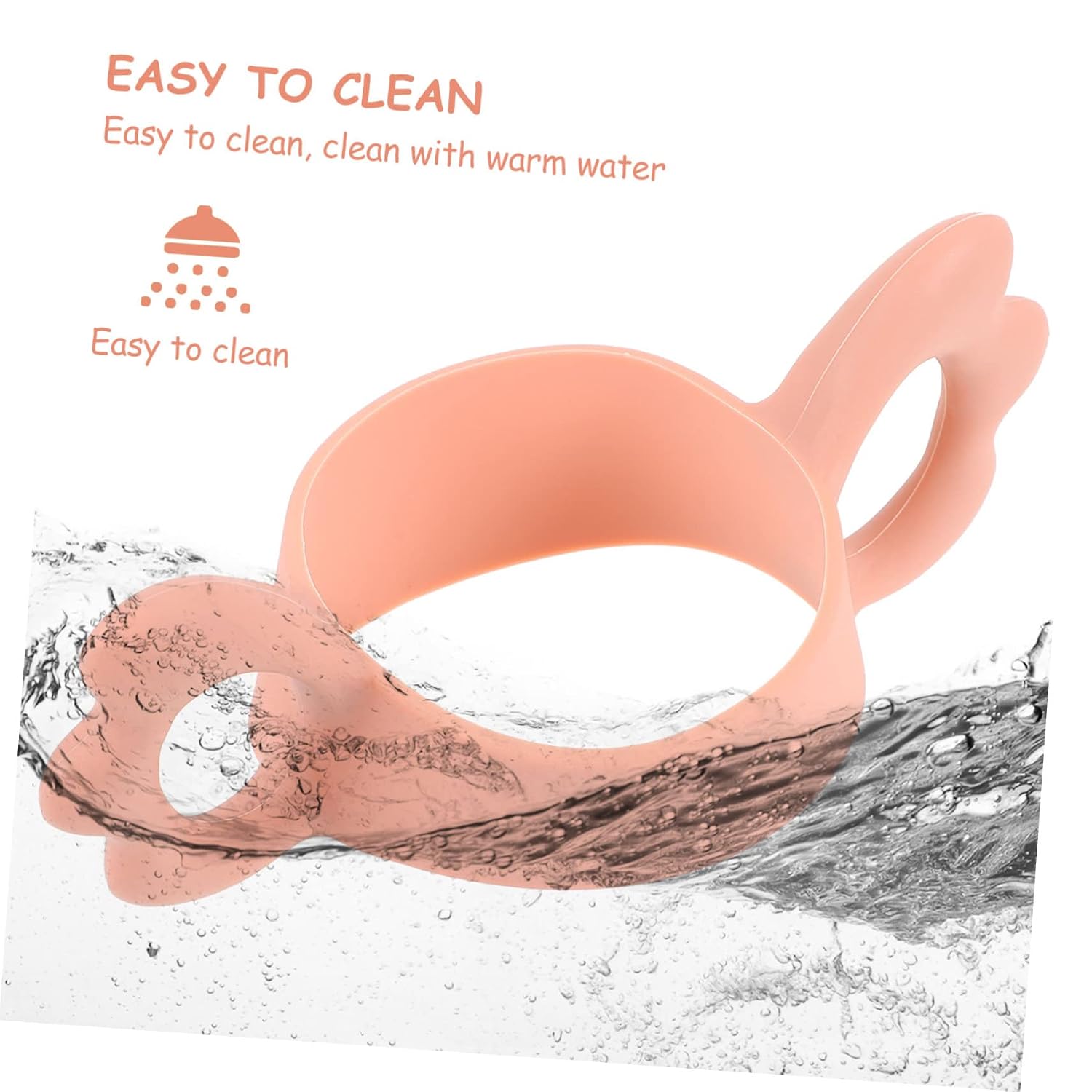 Reusable Silicone Milk Bottle Handle for Newborns and Ergonomic Non-Slip Portable Grip Pink Silicone Accessory Fits Bottles Gift for Parents