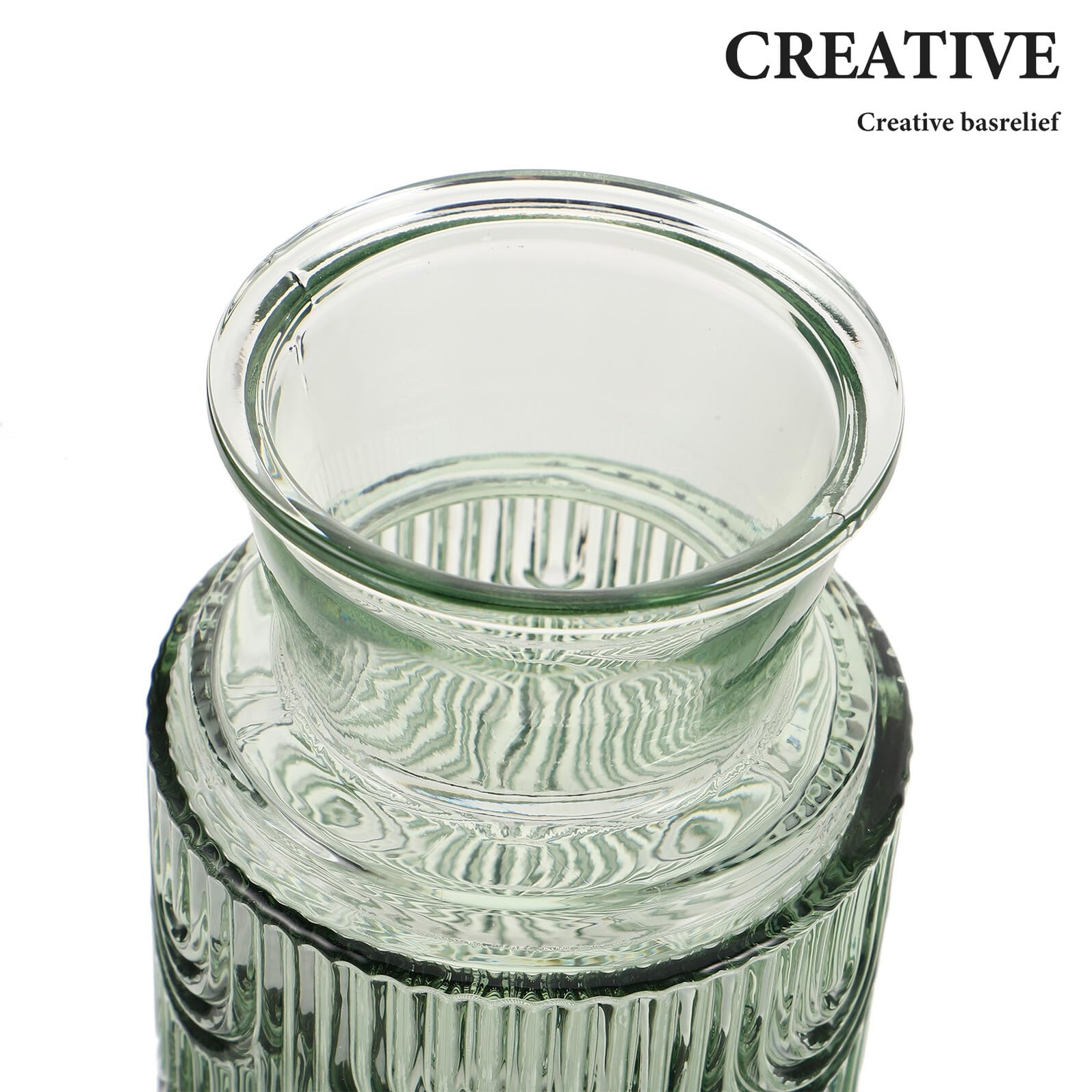 DECHOUS Juego de Jarra y Vaso de Cristal con Jarra de Agua Fría Verde de 1 Litro Juego para Zumo y Bebidas Frías Adecuado para Uso Doméstico y Mesa de Noche