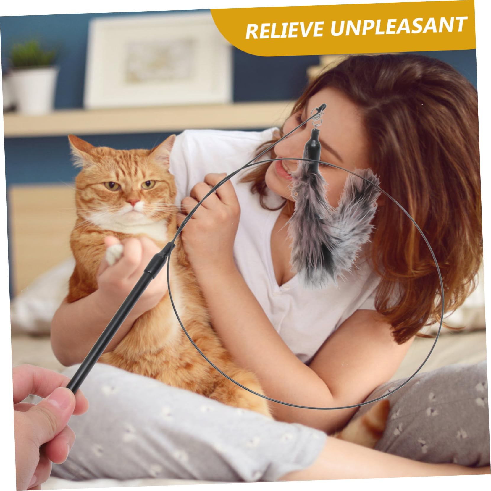 FRCOLOR Jouet Interactif pour Chat Intérieur avec Détachable Et Ventouse Stimule La Curiosité Et Exercice des Félins De Âges