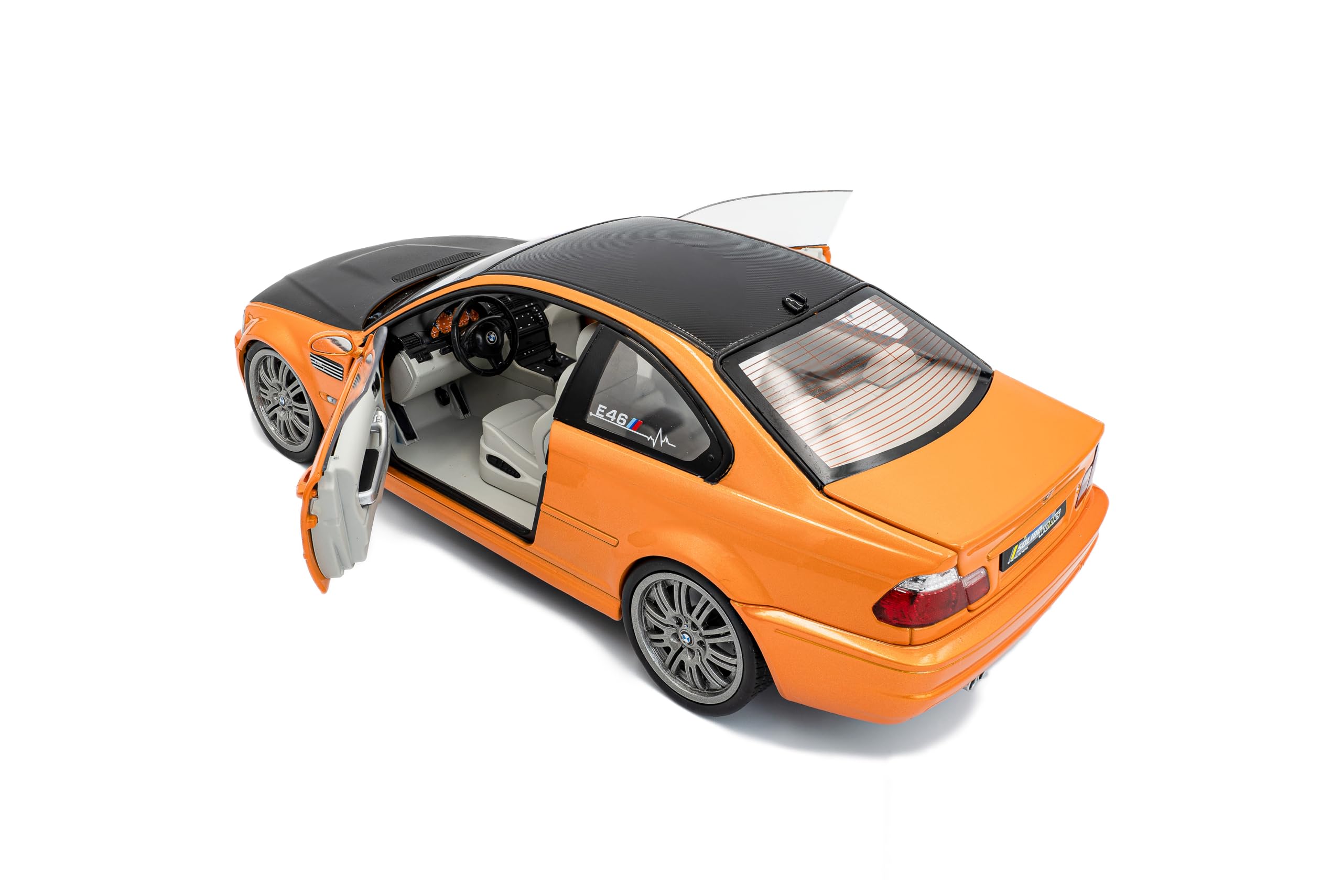Solido Funciona a escala 1:18 BMW E46 M3 Coupe Orange 2000 Diecast Model Car S1806509