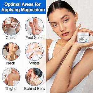 Magnesium Cream, Magnesium Lotion, Highly Concentrated Magnesium for Leg, Muscle, Joint Car, Magnesium Oil Cream with Pure Zechstein Magnesium, Topical Magnesium Chloride, Easy Absortion, 3.17G