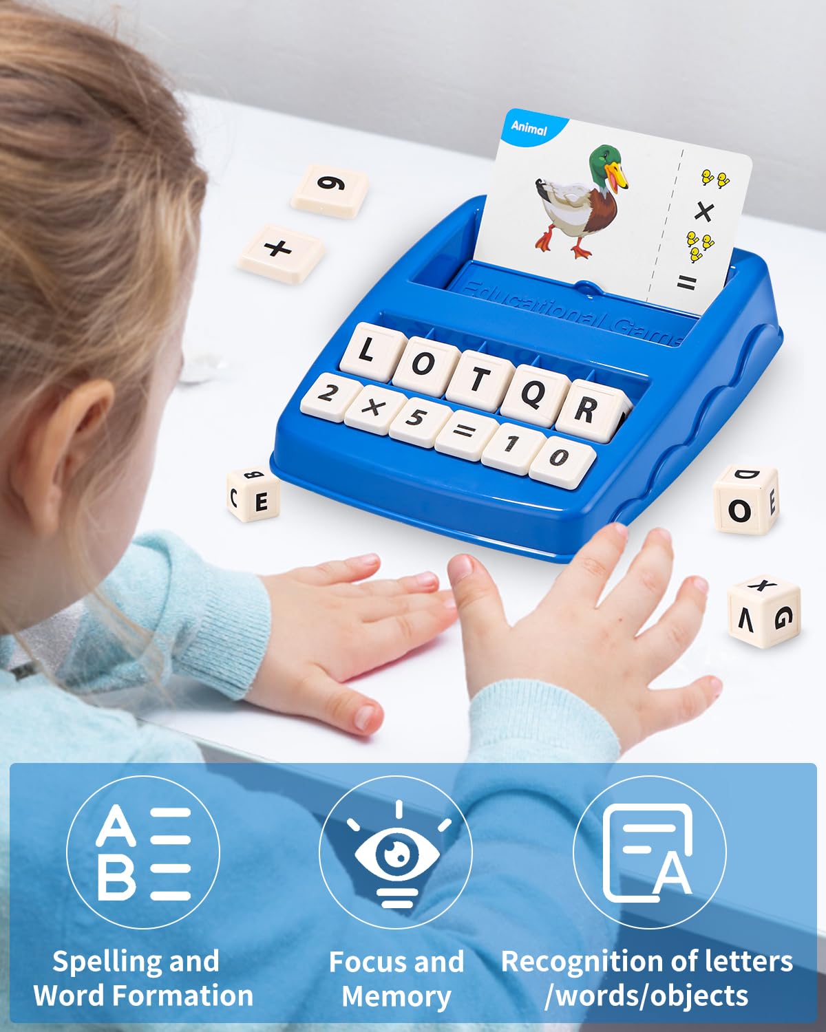 Jeux Educatif 3-8 Ans Cadeau Enfant Apprendre a Lire Lettre Scrabble