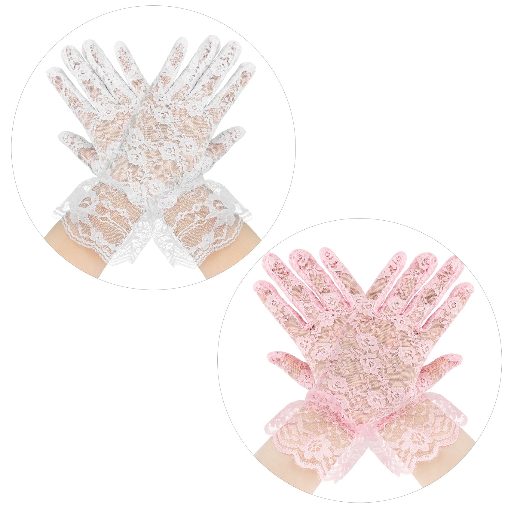Lace Gloves Women Halloween Gloves Formal Glove for Evening Wedding Opera