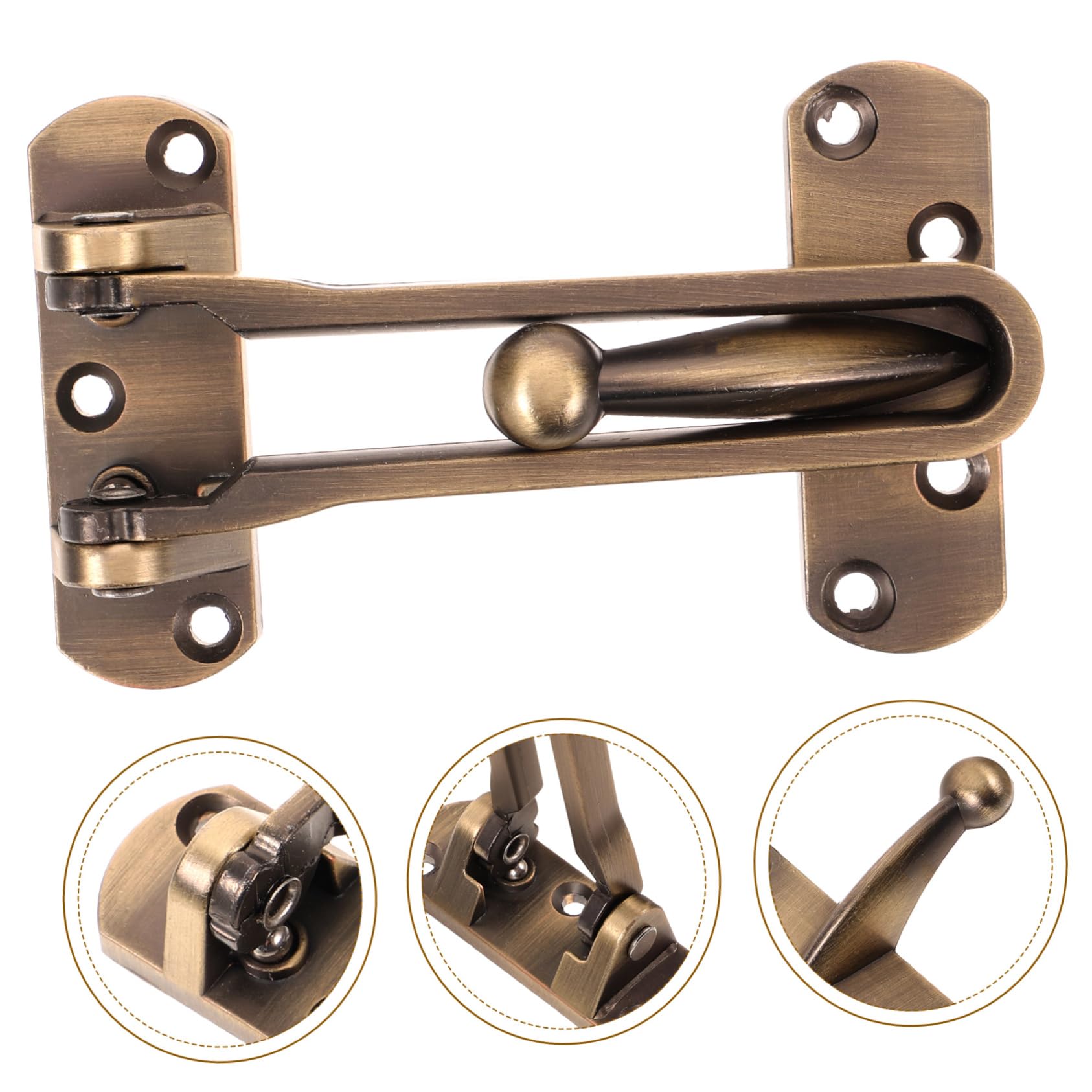 Cerradura de puerta,Pestillo de cierre multiusos,Cerradura de candado,Cadena de seguridad Hebilla de puerta Pestillo interior de puerta Pestillo de puerta delantera Cerradura de puerta interior Pestil