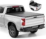 FRP Hard Folding Truck Bed Tonneau Cover Compatible with 2019-2026 Chevy Silverado/GMC Sierra 5' 8