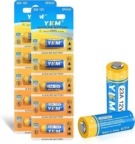 23A 12 Volt Battery A23 MN2123 L1028f Alkaline 12V Battery for Car Remote Garage Door Opener Ceiling Fan Remote Doorbell 10 Pack